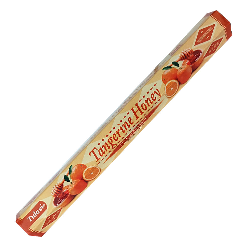 Tulasi Tangerine Honey Dual Fragrance Incense Sticks | Incense | Wiccan Center