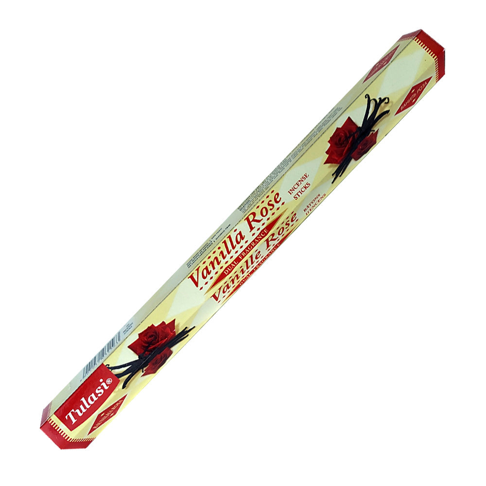 Tulasi Vanilla Rose Dual Fragrance Incense Sticks | Incense | Wiccan Center