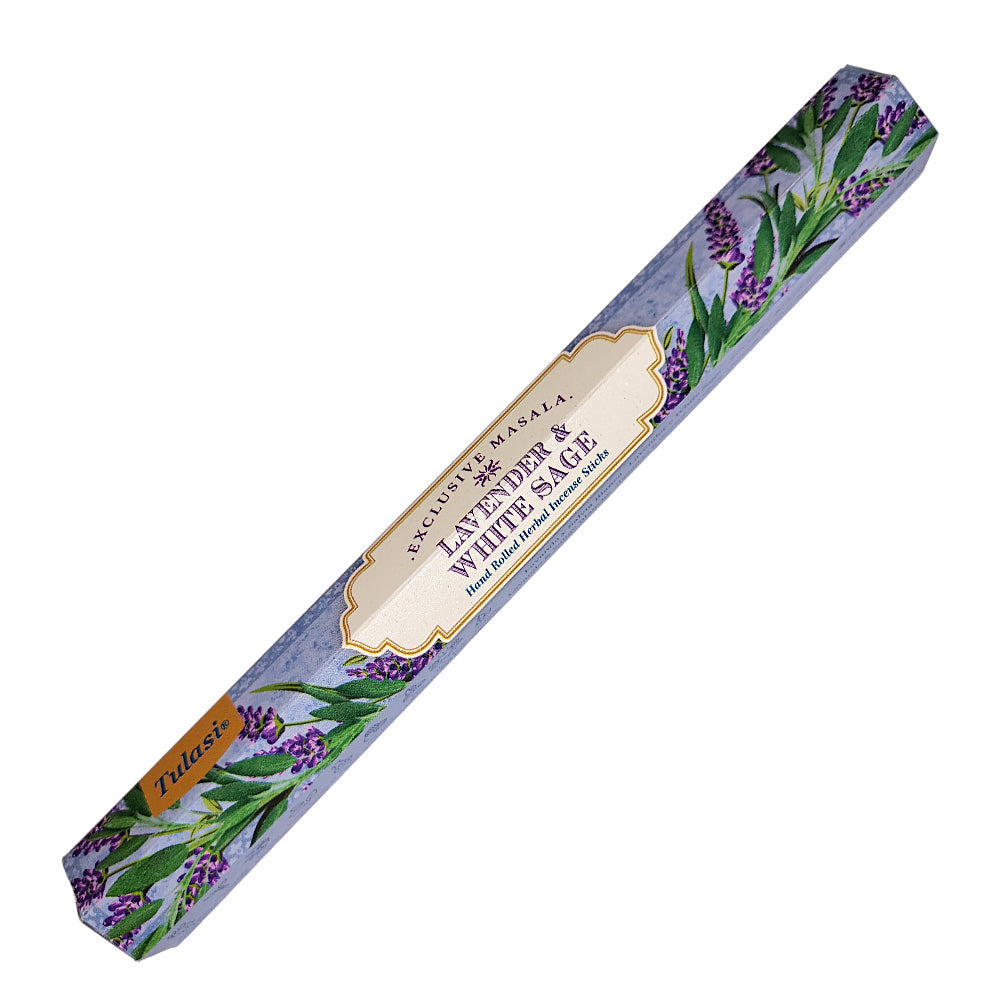 Tulasi Exclusive Masala Lavender & White Sage Incense Sticks | Incense | Wiccan Center