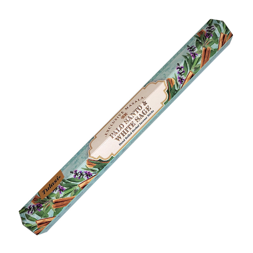 Tulasi Exclusive Masala Palo Santo & White Sage Incense Sticks | Incense | Wiccan Center