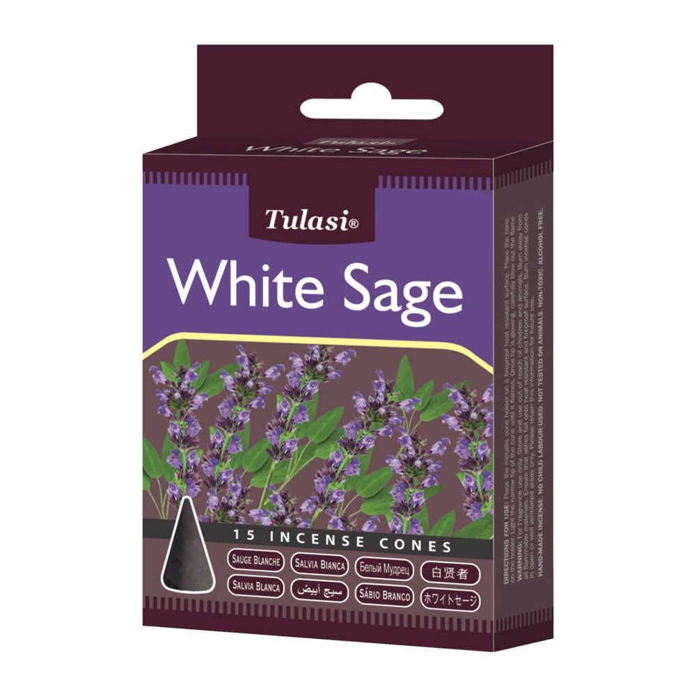 Tulasi White Sage Incense Cones | Incense | Wiccan Center