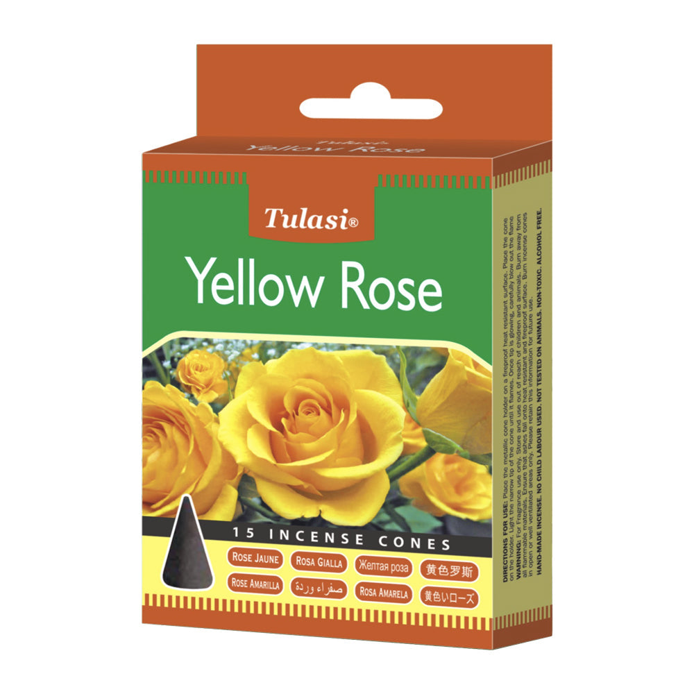 Tulasi Yellow Rose Incense Cones | Incense | Wiccan Center
