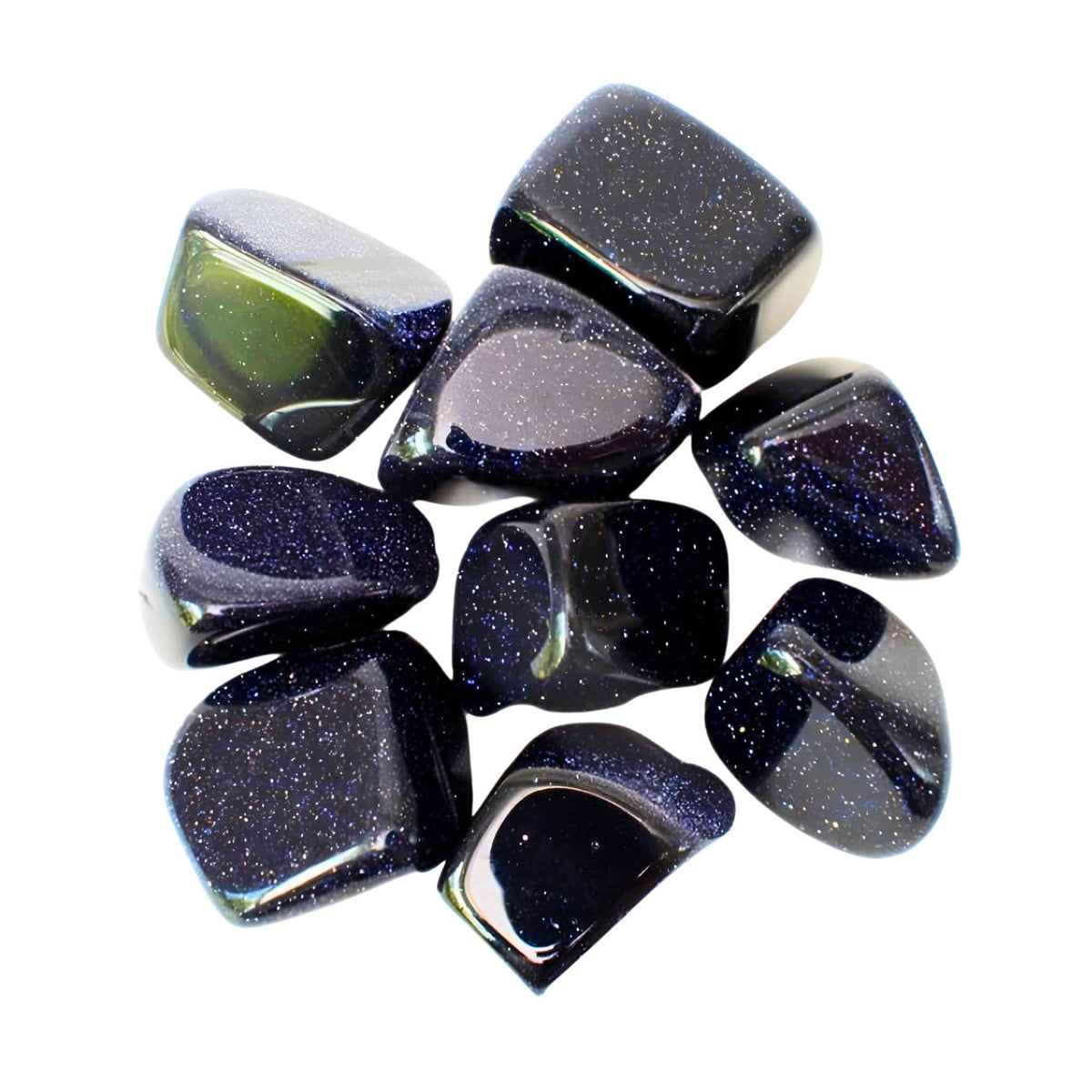 Blue Goldstone Tumbled