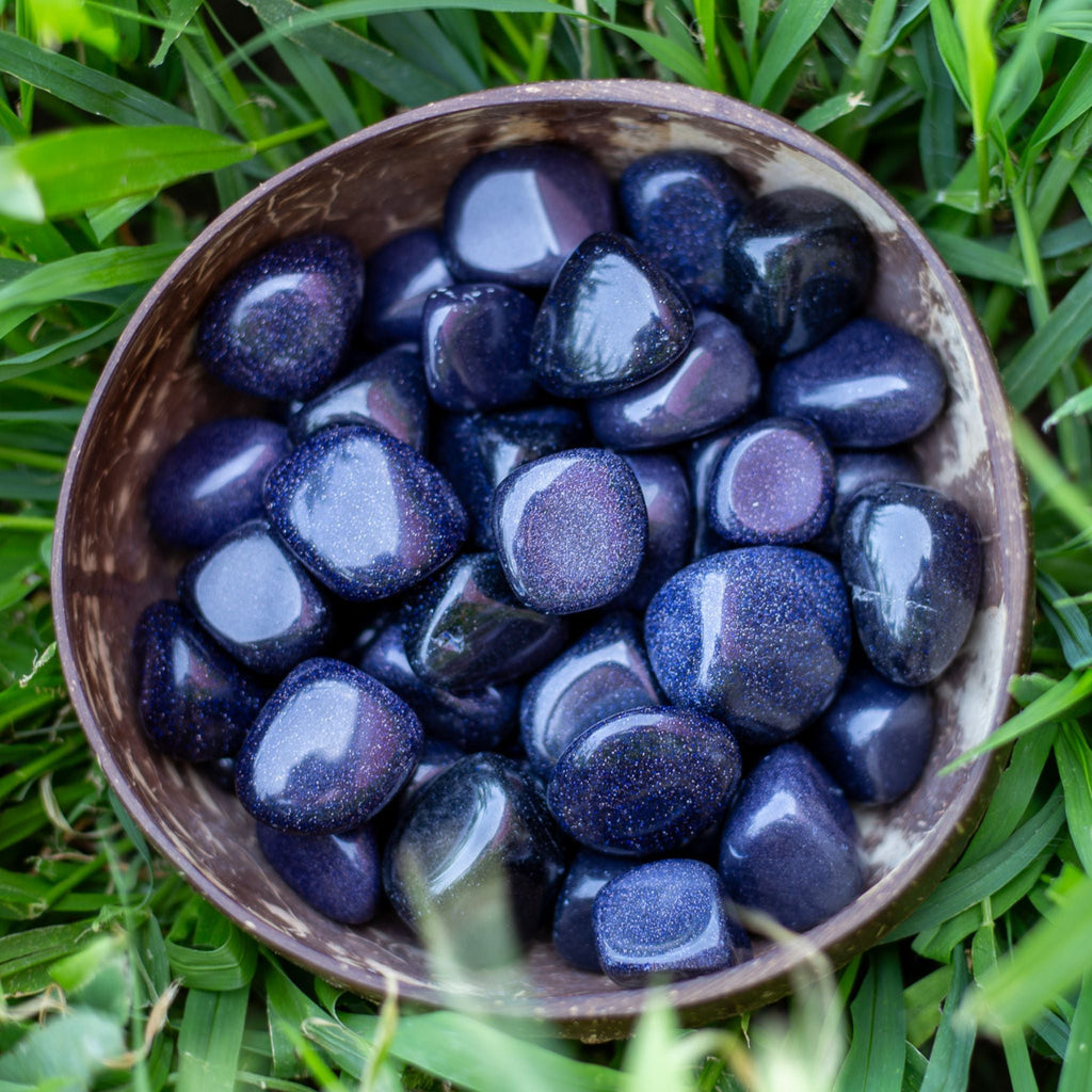Blue Goldstone Tumbled 1lb | Rocks & Fossils | Wiccan Center