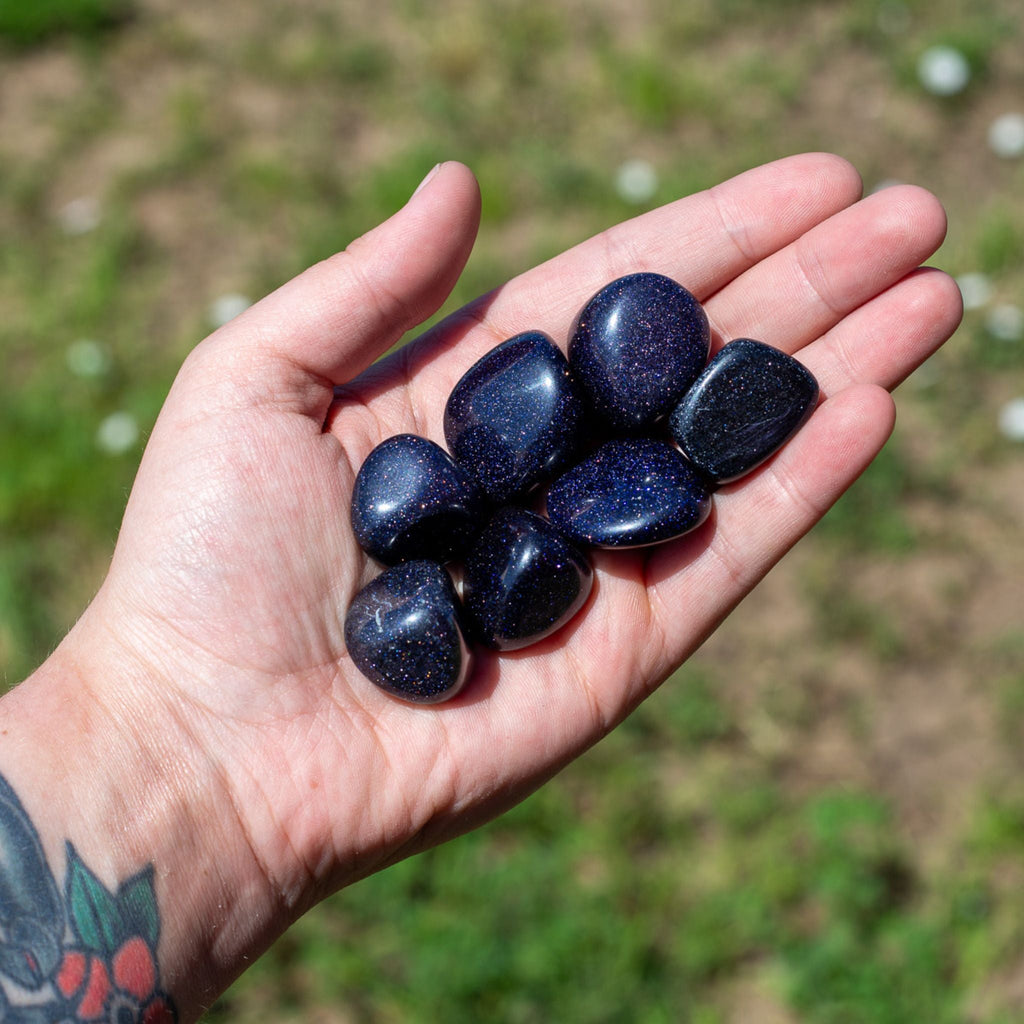 Blue Goldstone Tumbled 1lb | Rocks & Fossils | Wiccan Center