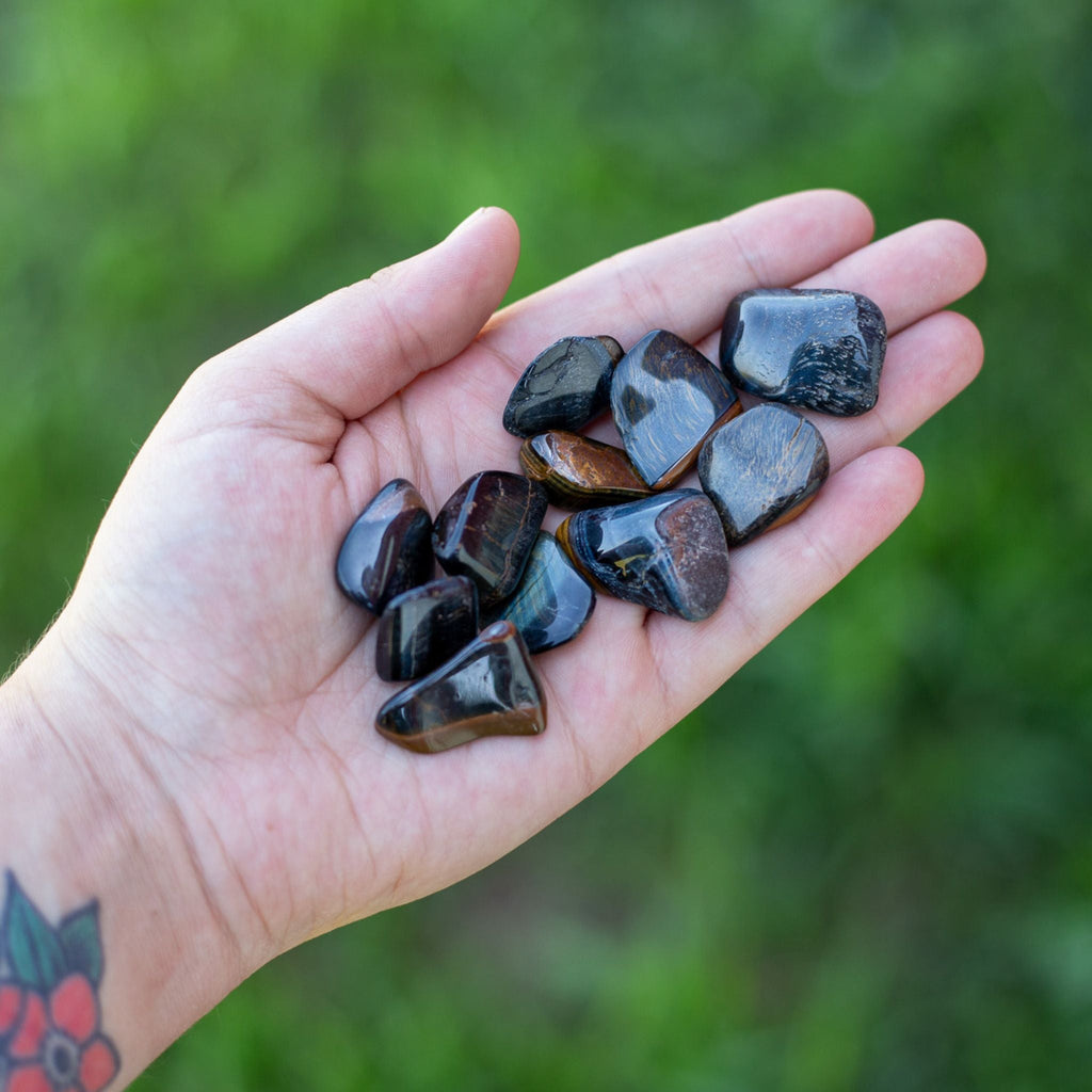 Blue Tiger's Eye Tumbled 1lb | Rocks & Fossils | Wiccan Center