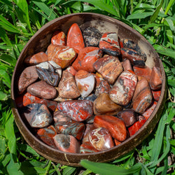 Red Brecciated Jasper Tumbled 1lb | Rocks & Fossils | Wiccan Center