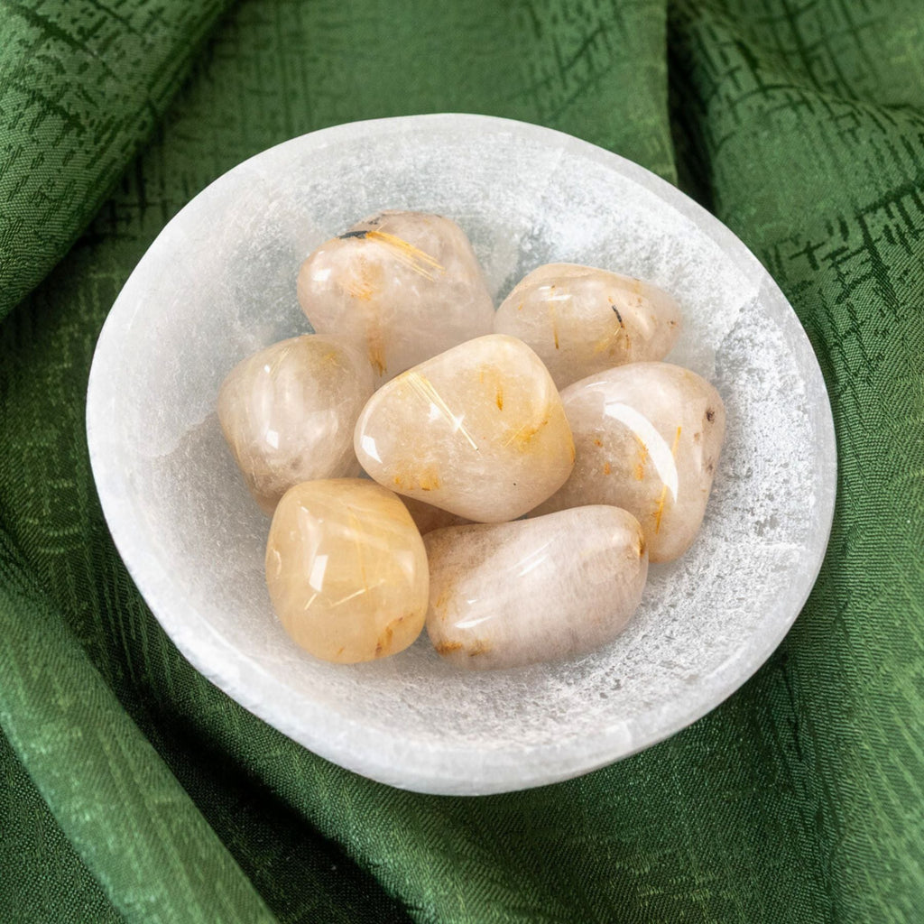 Rutilated Quartz Tumbled 1lb