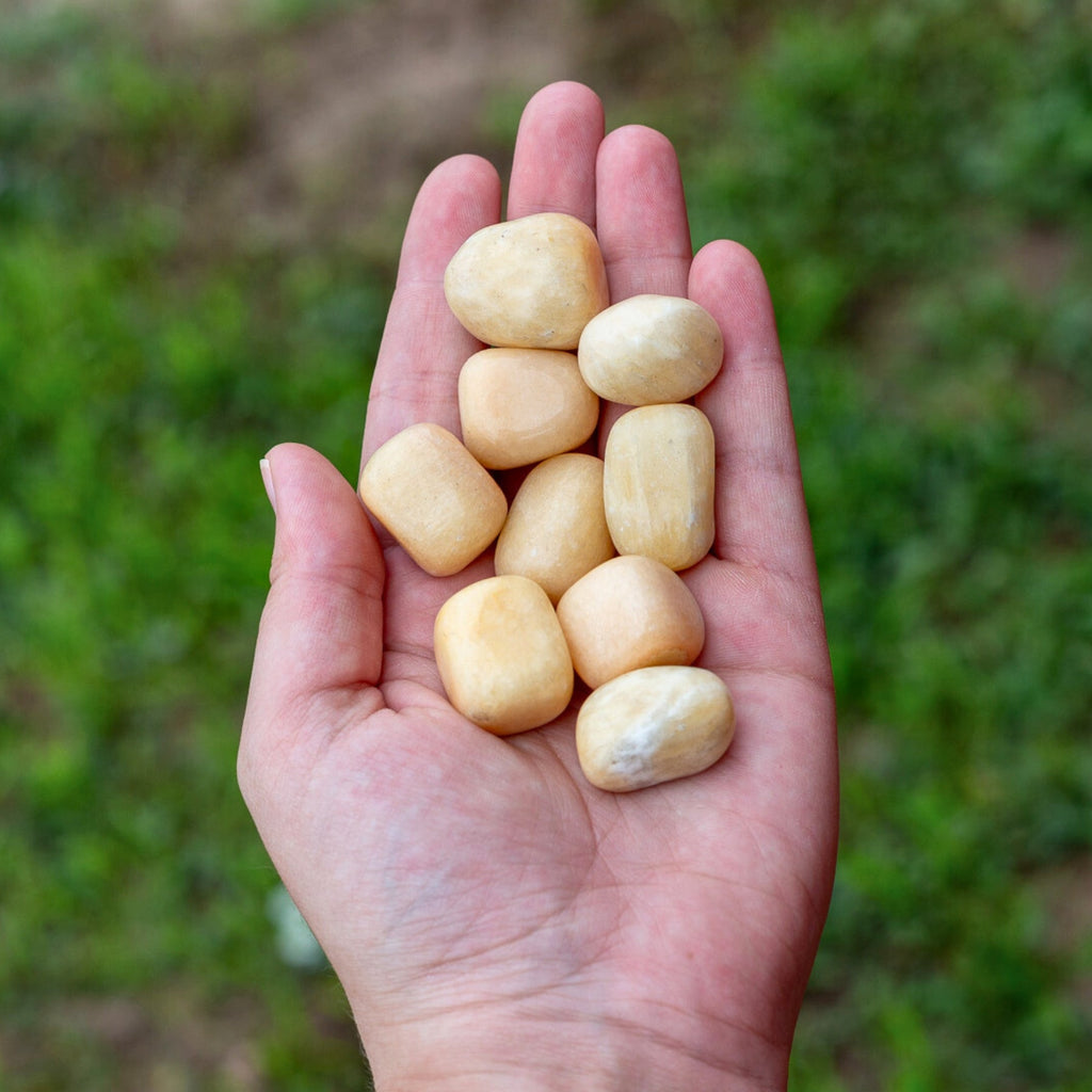 Yellow Calcite Tumbled 1lb | Religious Items | Wiccan Center
