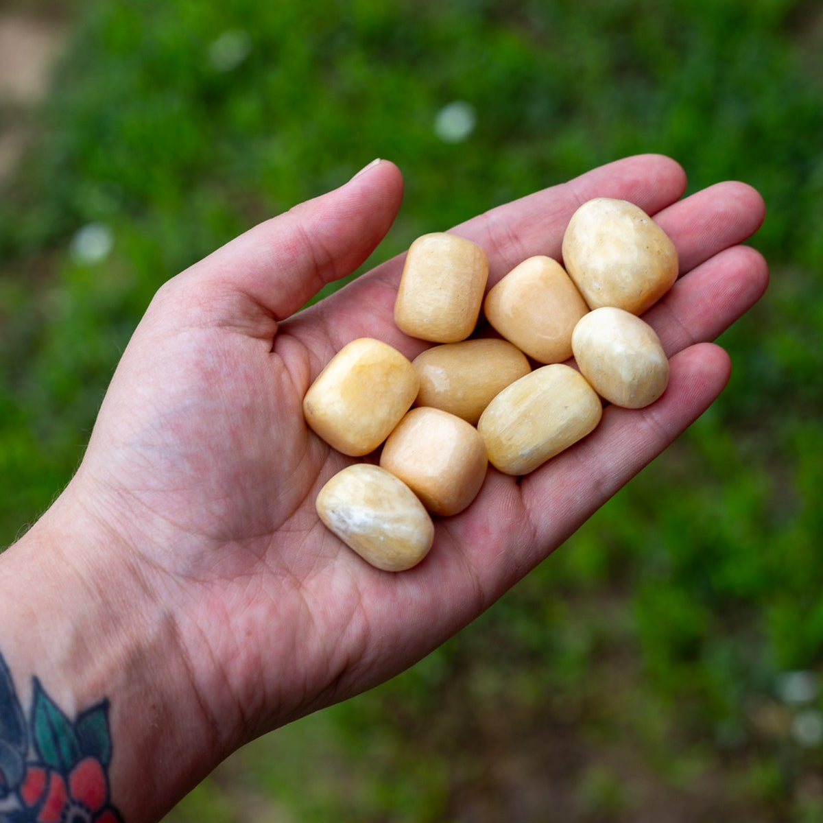 Yellow Calcite Tumbled 1lb | Religious Items | Wiccan Center