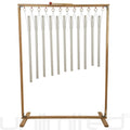 Set of 11 Mineral Nutrient Tuned Healing Chimes with Framed Wood Stand