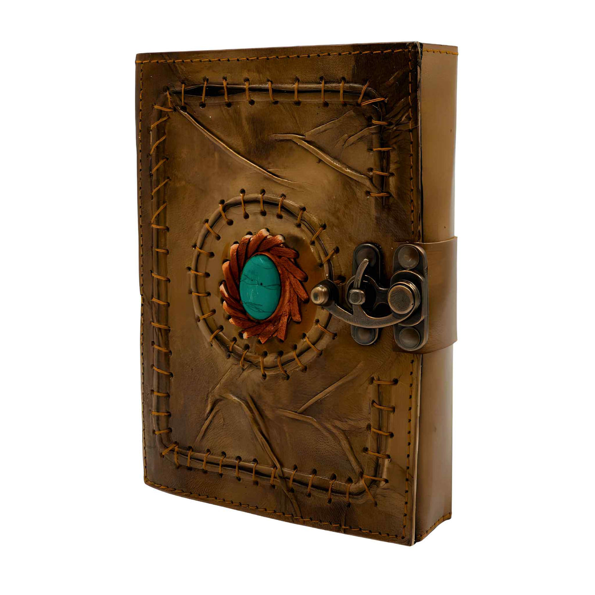 Turquoise Stone Leather Journal | Notebooks & Notepads | Wiccan Center