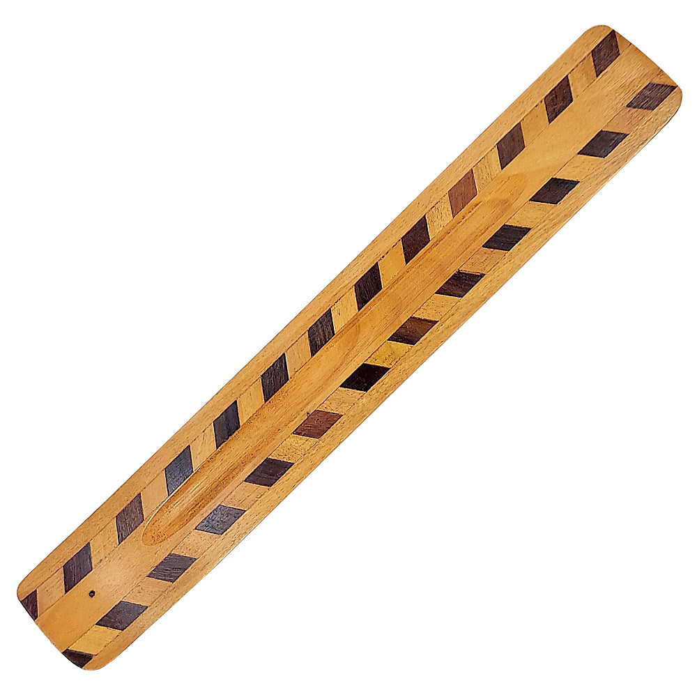 Two Tone Diamond Wooden Incense Holder | Incense Holder | Wiccan Center