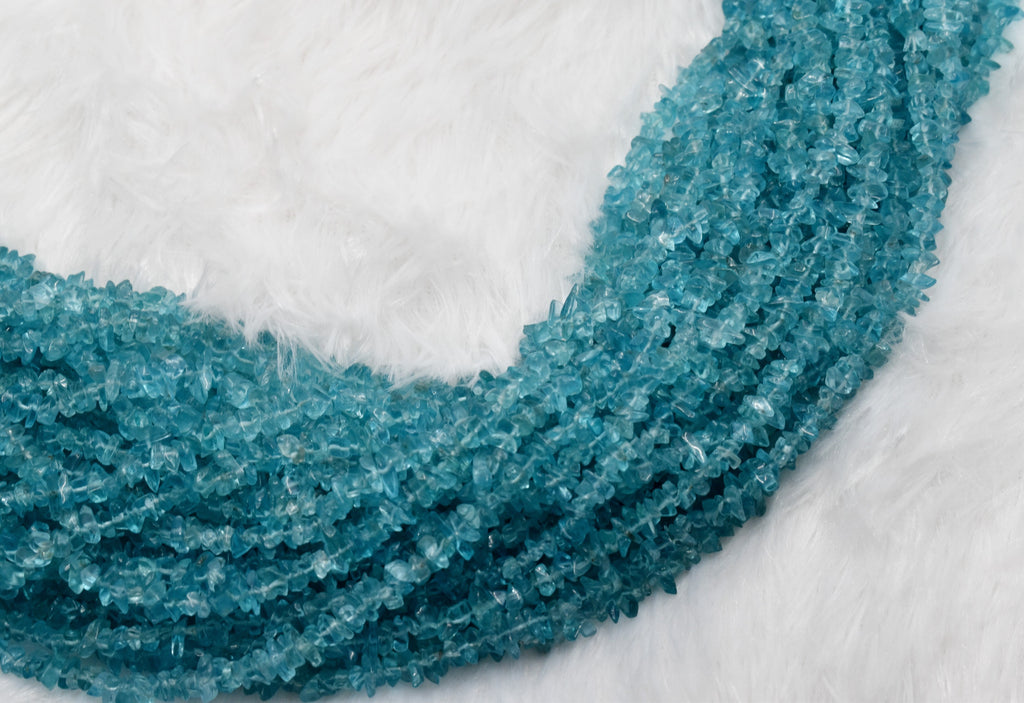 Uncut Raw Apatite Crystal Chip Beads for Necklace (Strength and Weight Control) | Beads | Wiccan Center