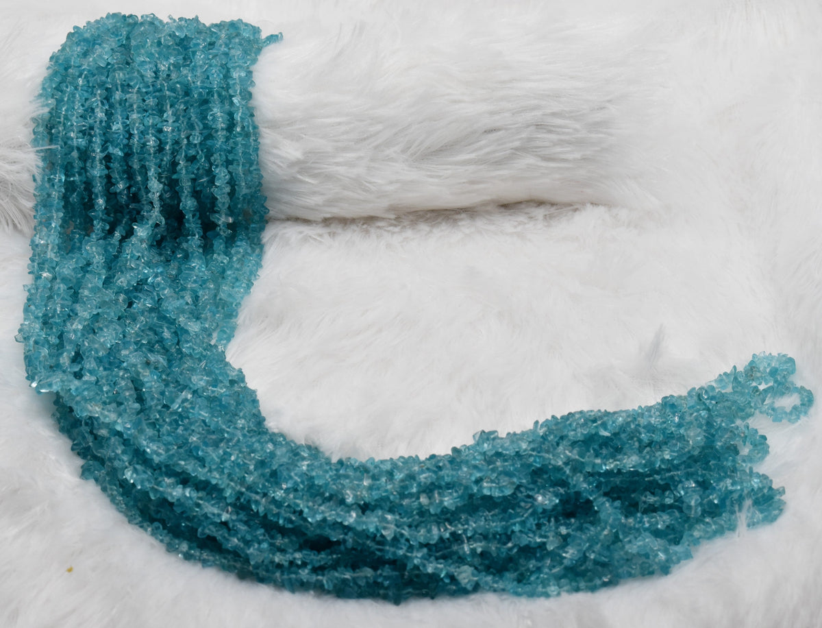 Uncut Raw Apatite Crystal Chip Beads for Necklace (Strength and Weight Control) | Beads | Wiccan Center