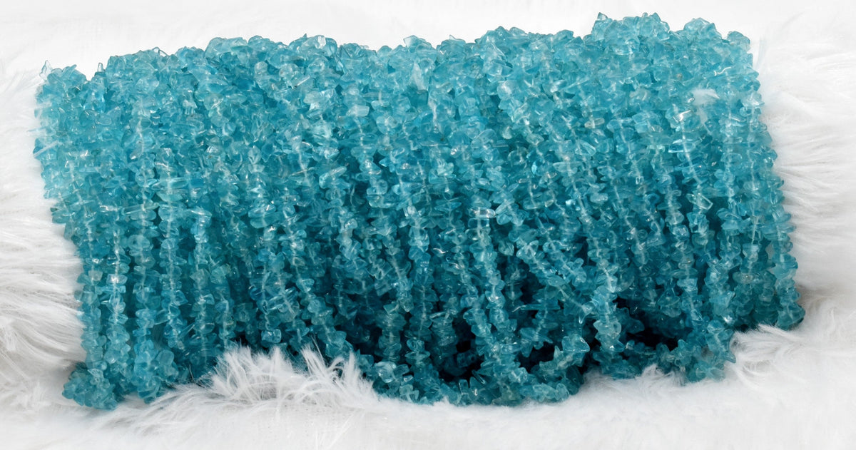 Uncut Raw Apatite Crystal Chip Beads for Necklace (Strength and Weight Control) | Beads | Wiccan Center