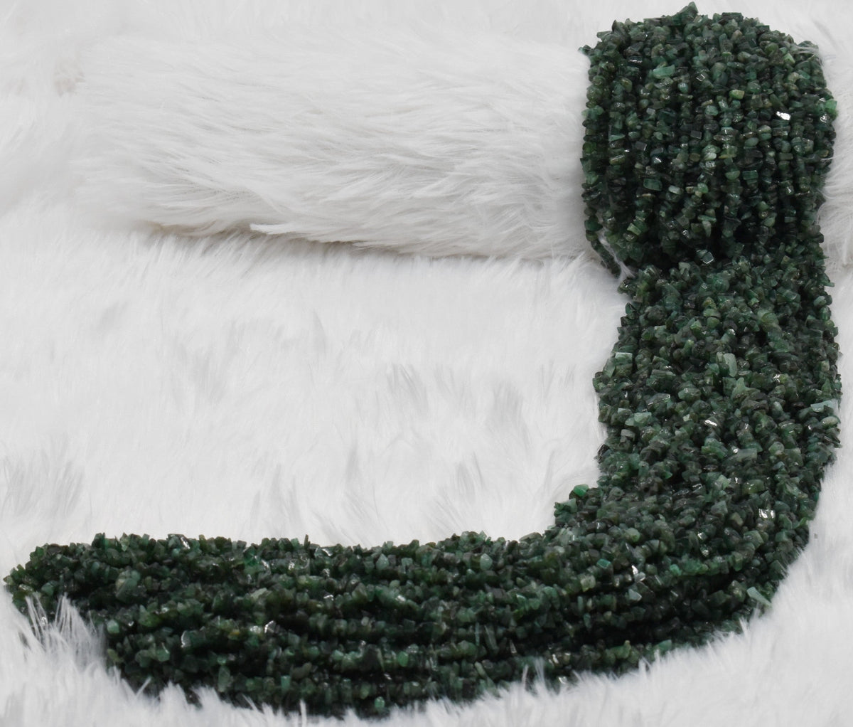 Uncut Raw Emerald Crystal Chip Beads for Necklace (Intuition and Power) | Beads | Wiccan Center