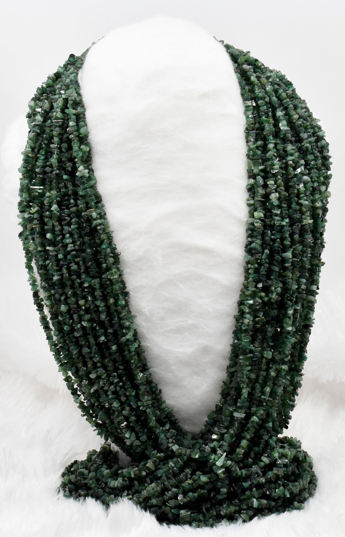 Uncut Raw Emerald Crystal Chip Beads for Necklace (Intuition and Power) | Beads | Wiccan Center
