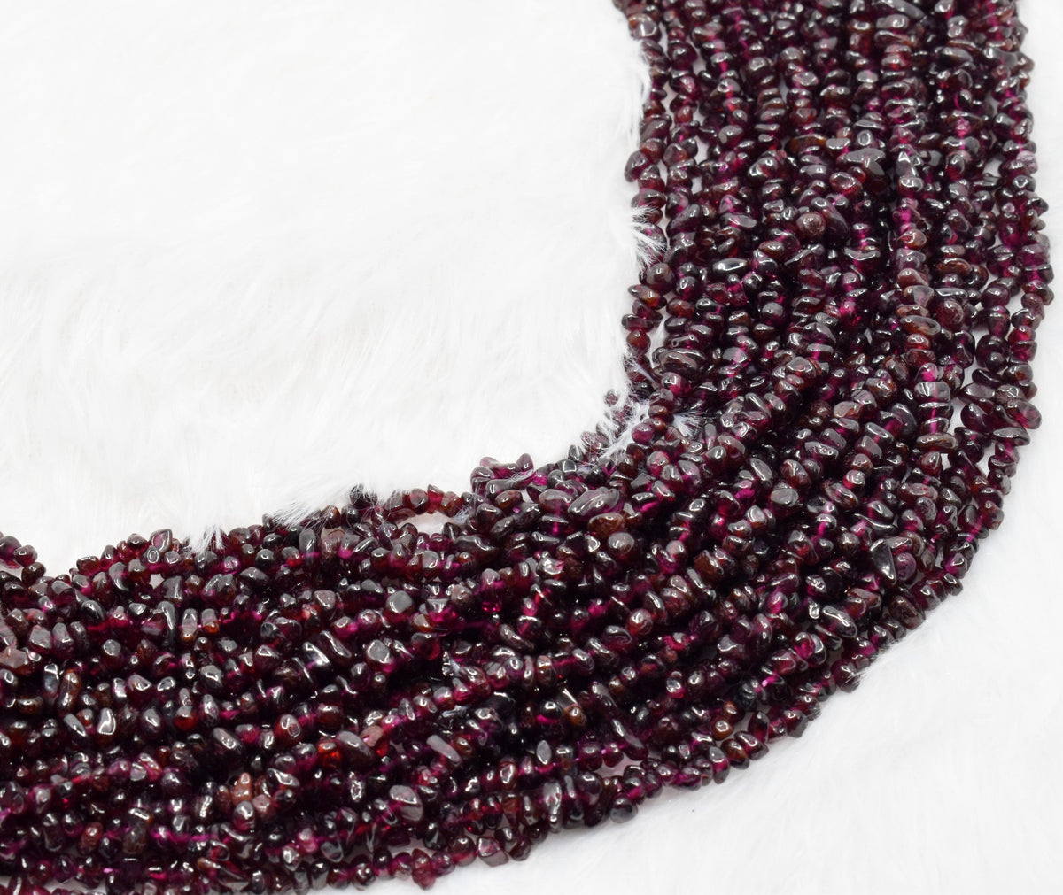Uncut Raw Garnet Crystal Chip Beads for Necklace (Manifestation and Power) | Beads | Wiccan Center