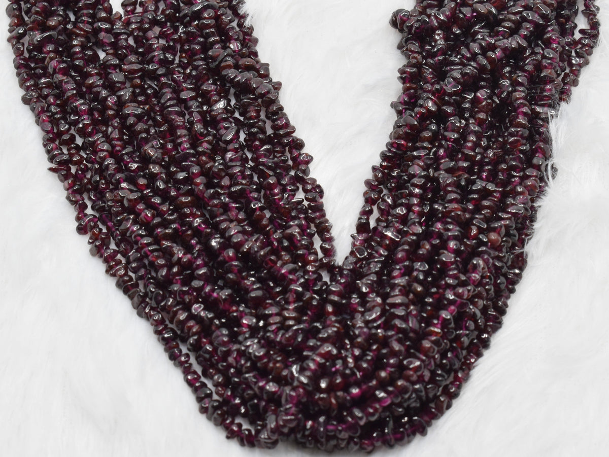 Uncut Raw Garnet Crystal Chip Beads for Necklace (Manifestation and Power) | Beads | Wiccan Center