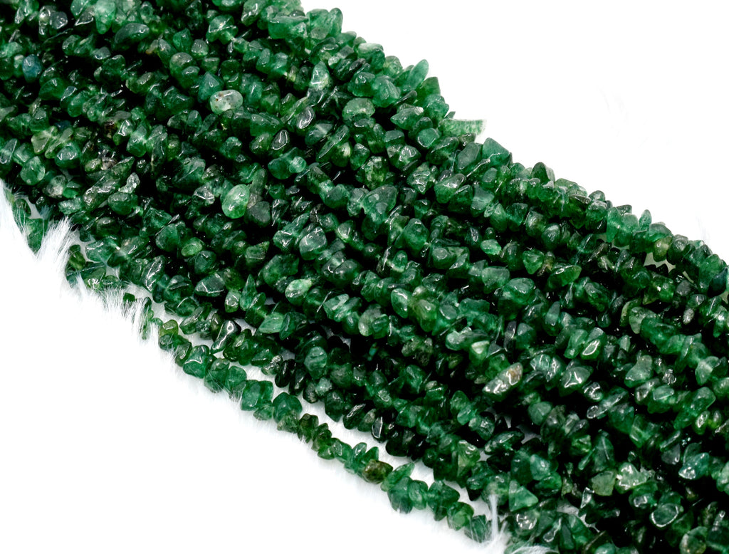 Uncut Raw Grosullar Jade Crystal Chip Beads for Necklace (Confidence and Determination ) | Beads | Wiccan Center