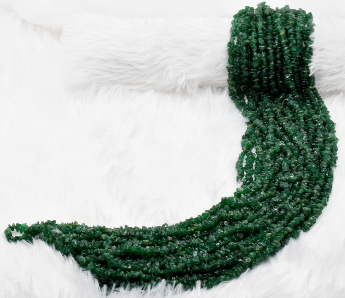 Uncut Raw Grosullar Jade Crystal Chip Beads for Necklace (Confidence and Determination ) | Beads | Wiccan Center