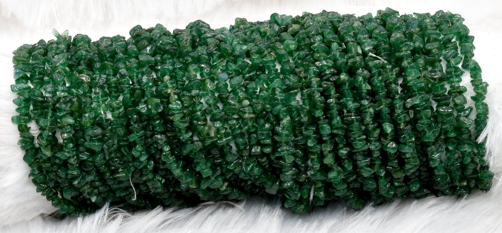 Uncut Raw Grosullar Jade Crystal Chip Beads for Necklace (Confidence and Determination ) | Beads | Wiccan Center