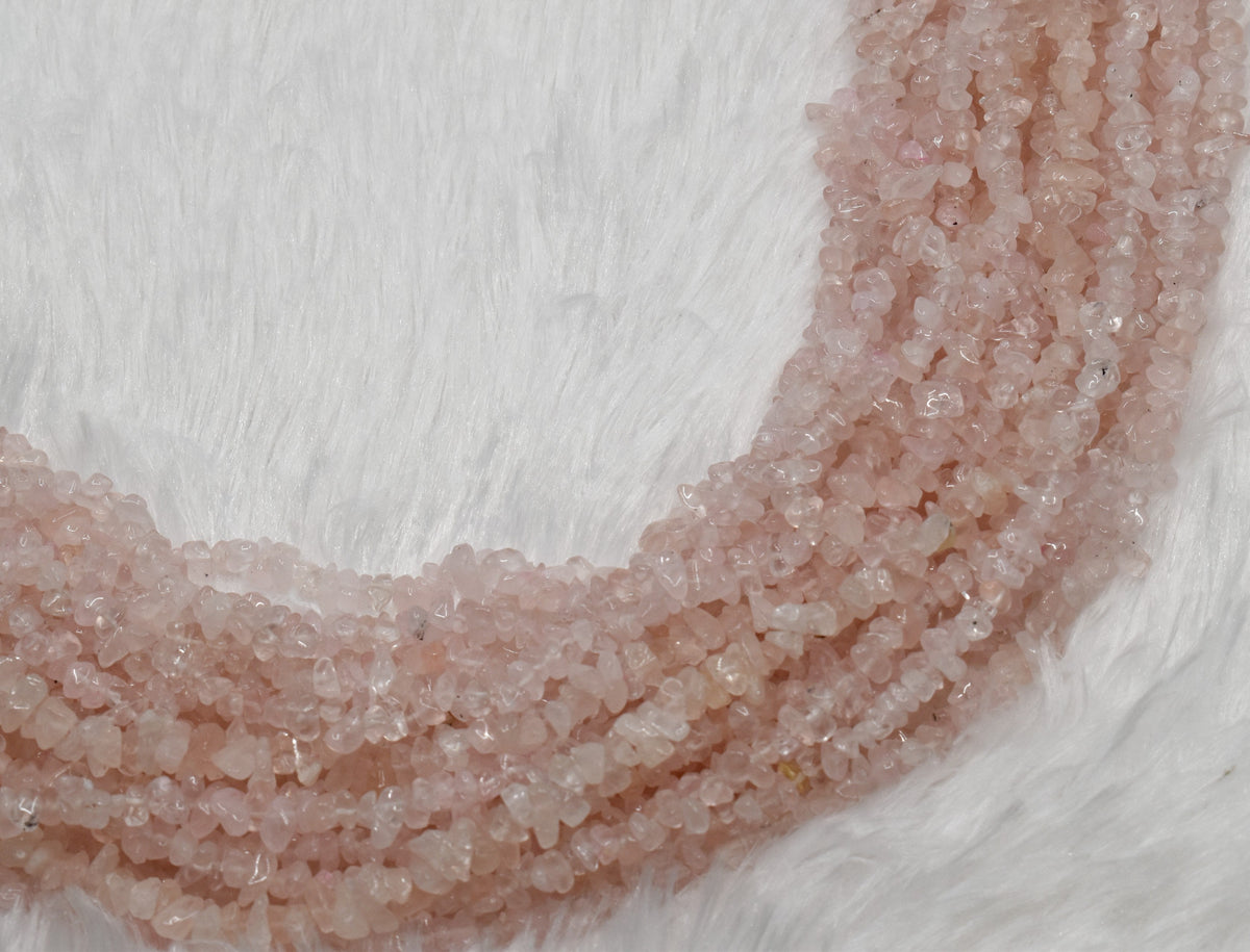 Uncut Raw Rose Quartz Crystal Chip Beads for Necklace (Creativity and Empathy). | Beads | Wiccan Center