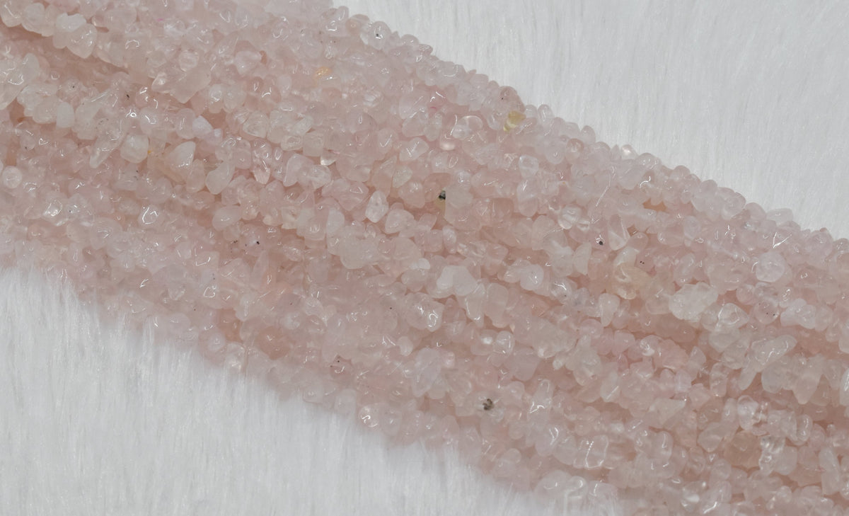 Uncut Raw Rose Quartz Crystal Chip Beads for Necklace (Creativity and Empathy). | Beads | Wiccan Center