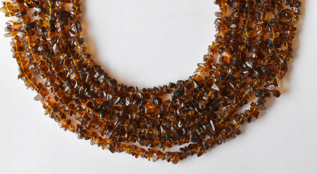 Smokey Quartz Chip Beads Necklace, Crystal Uncut Beads | Beads | Wiccan Center