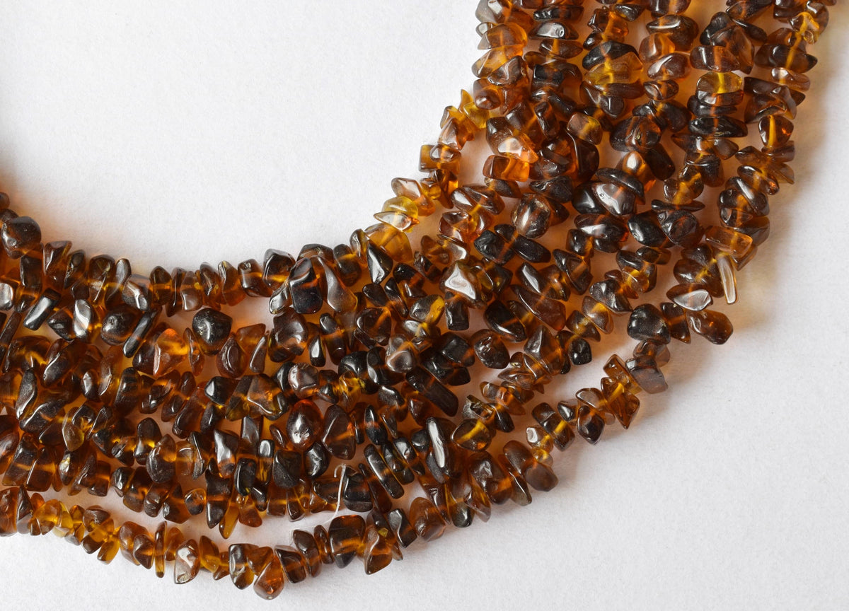 Smokey Quartz Chip Beads Necklace, Crystal Uncut Beads | Beads | Wiccan Center