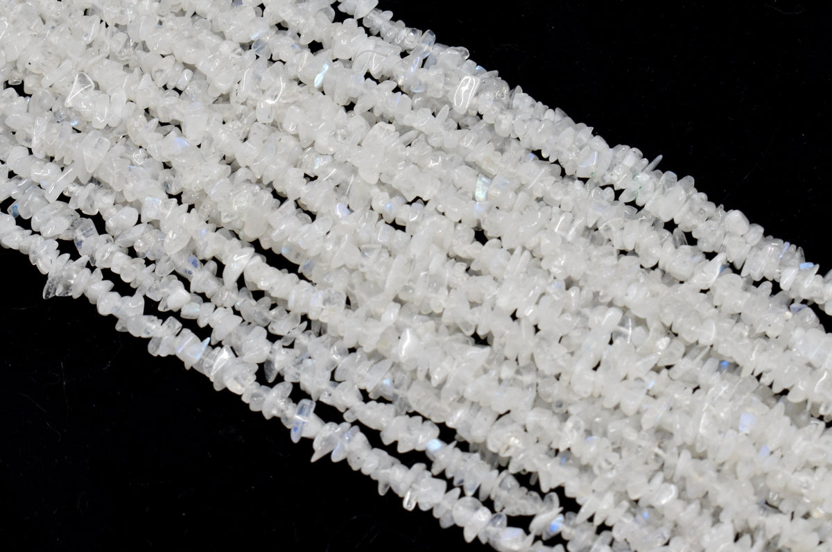 Uncut Raw White Rainbow Crystal Chip Beads for Necklace (Growth and Inspiration) | Beads | Wiccan Center