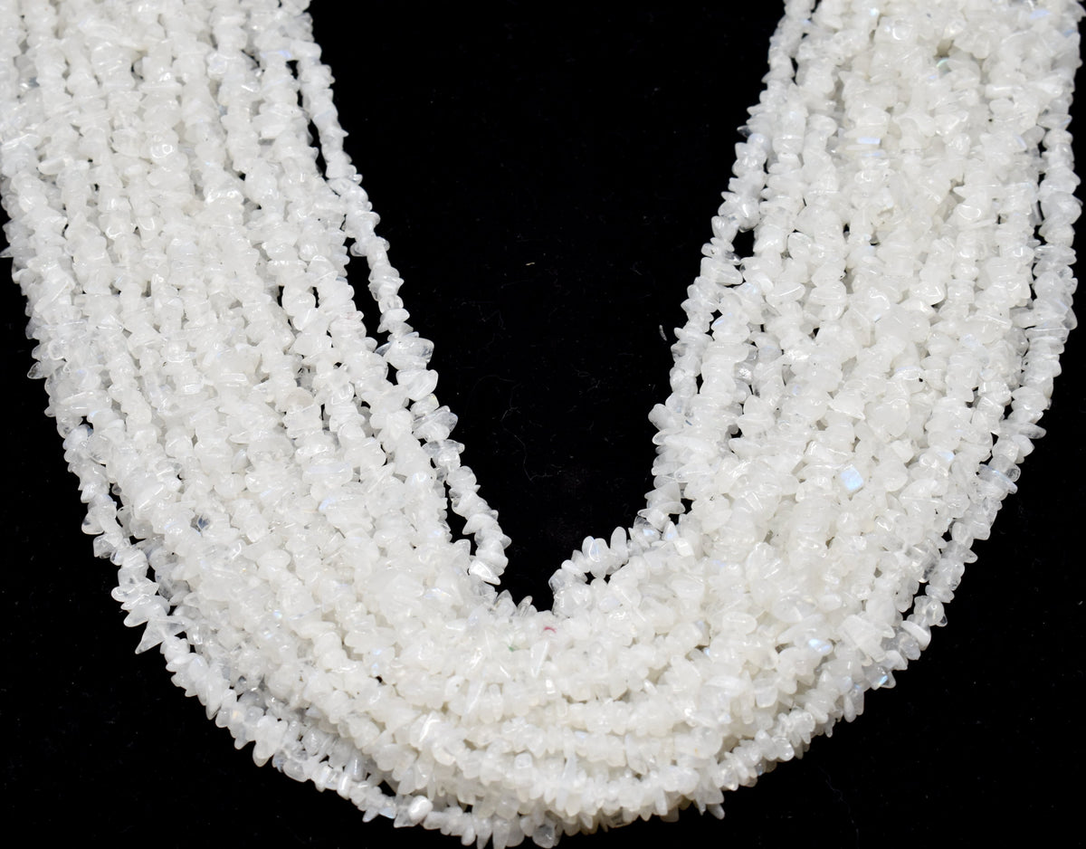 Uncut Raw White Rainbow Crystal Chip Beads for Necklace (Growth and Inspiration) | Beads | Wiccan Center