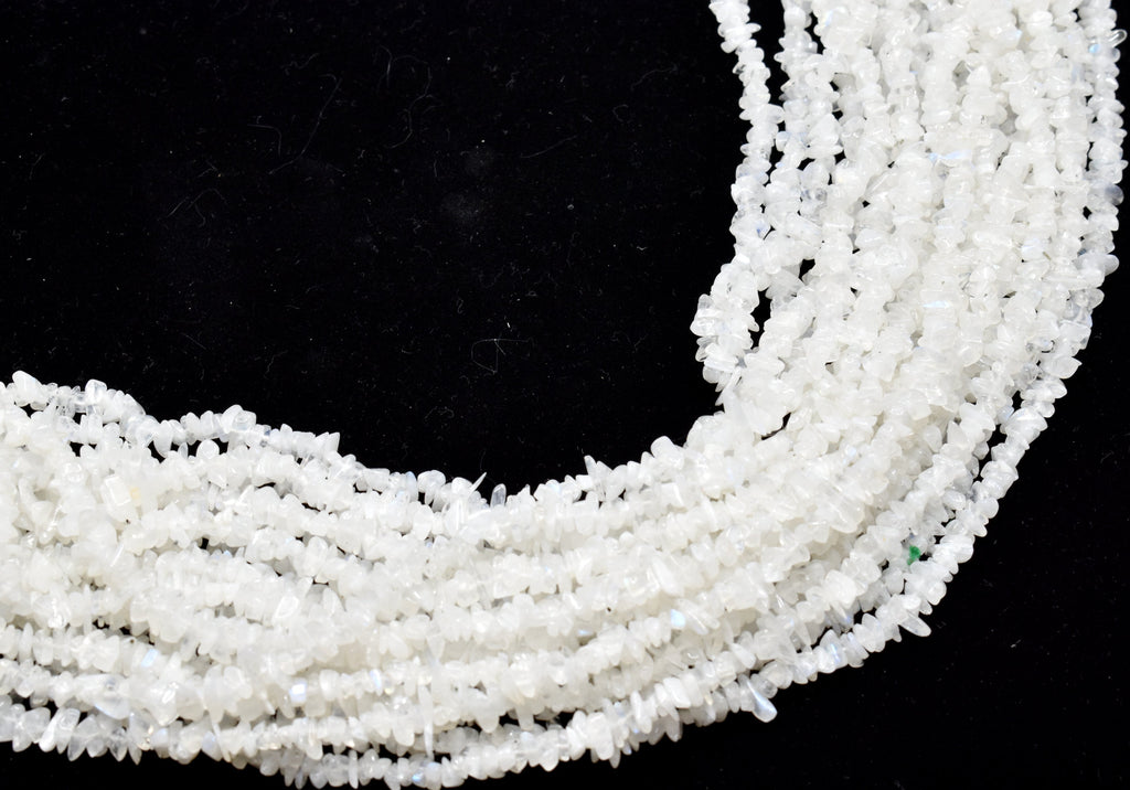 Uncut Raw White Rainbow Crystal Chip Beads for Necklace (Growth and Inspiration) | Beads | Wiccan Center