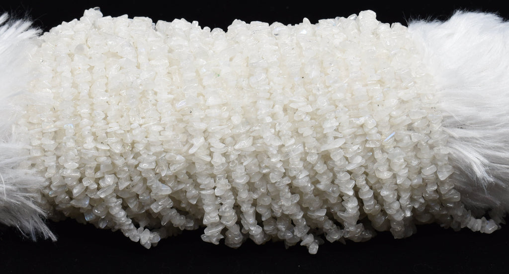 Uncut Raw White Rainbow Crystal Chip Beads for Necklace (Growth and Inspiration) | Beads | Wiccan Center