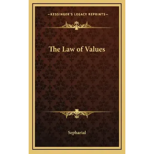 The Law of Values - Hardcover