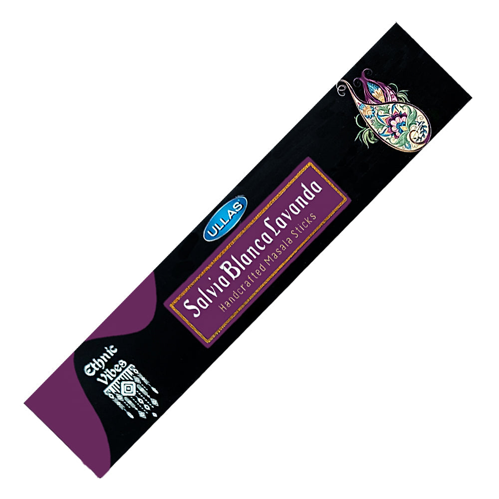 Ullas Ethnic Vibes White Sage & Lavender Incense Sticks | Incense | Wiccan Center