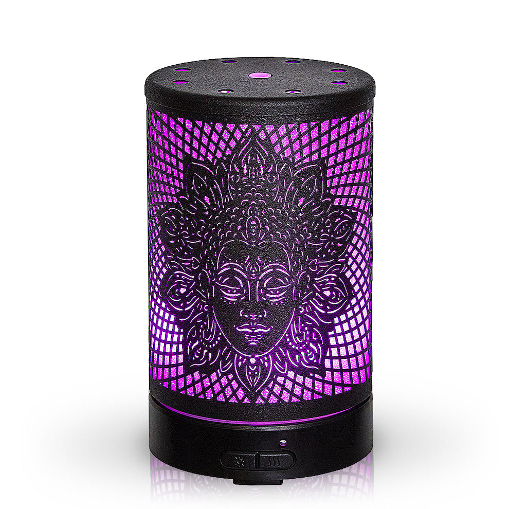 Ultrasonic Diffuser: Goddess, Black Metal | Oil Burner | Wiccan Center