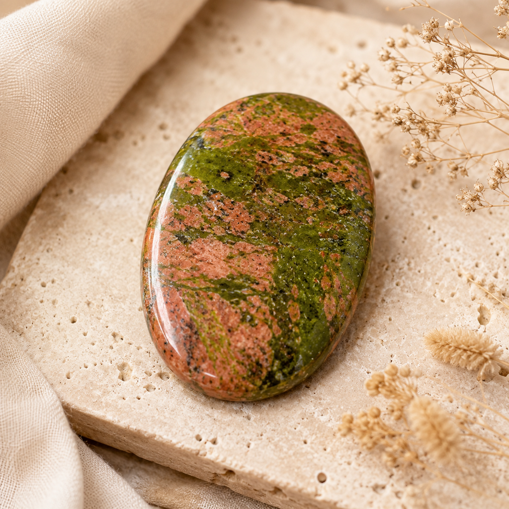 Unakite Pocket Stones (Generosity and Joy)