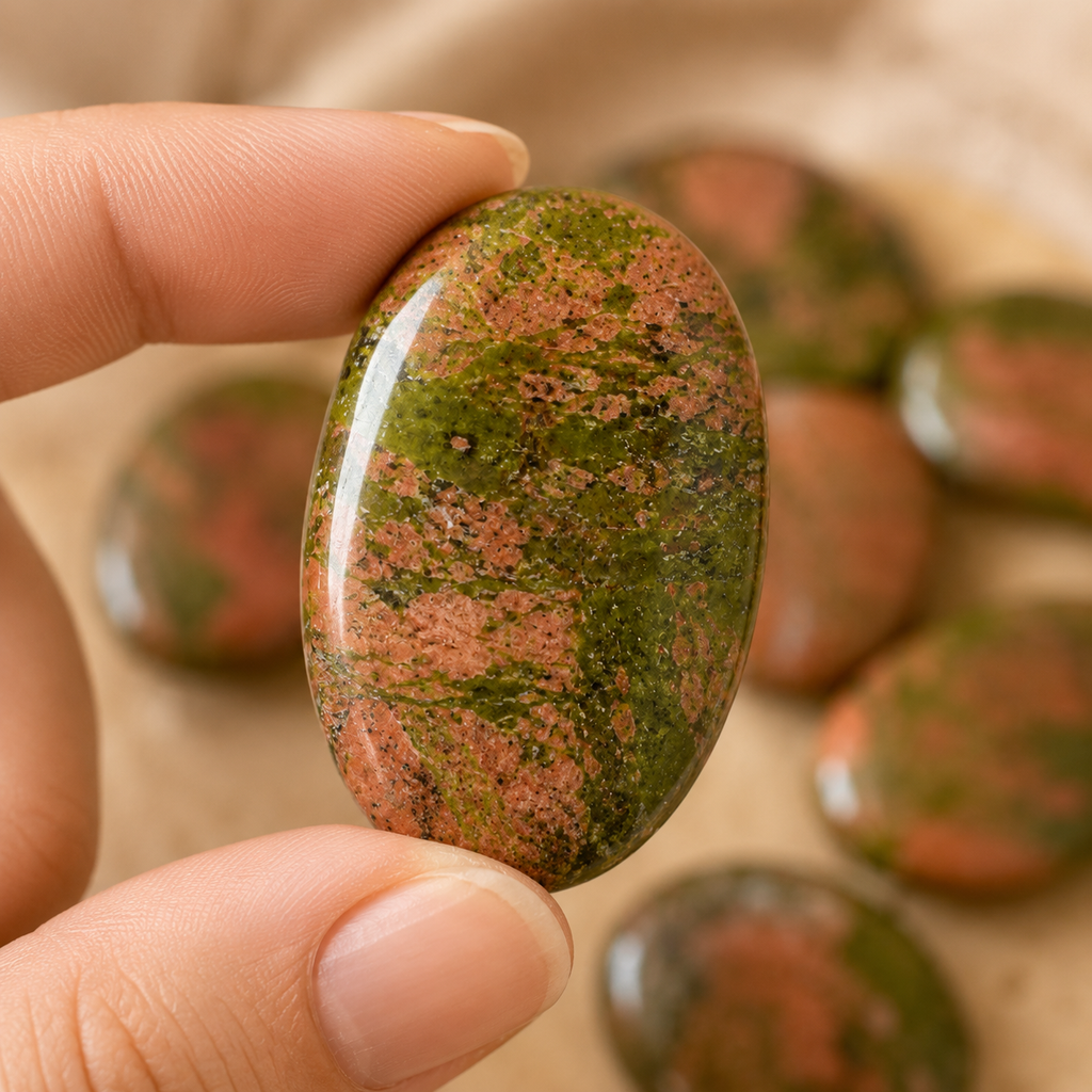 Unakite Pocket Stones (Generosity and Joy)