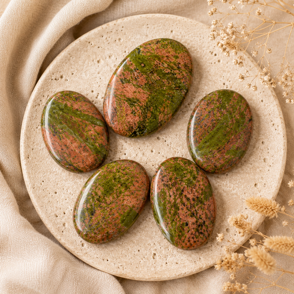 Unakite Pocket Stones (Generosity and Joy)