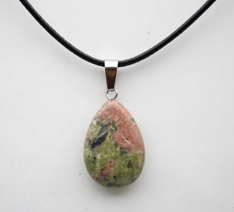 Crystal Teardrop Pendant Necklace | necklace | Wiccan Center
