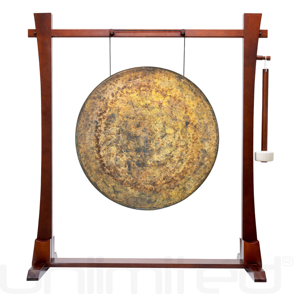 26" Chinese Gongs on the Spirit Guide Gong Stand | Gong & Stand Combo | Wiccan Center