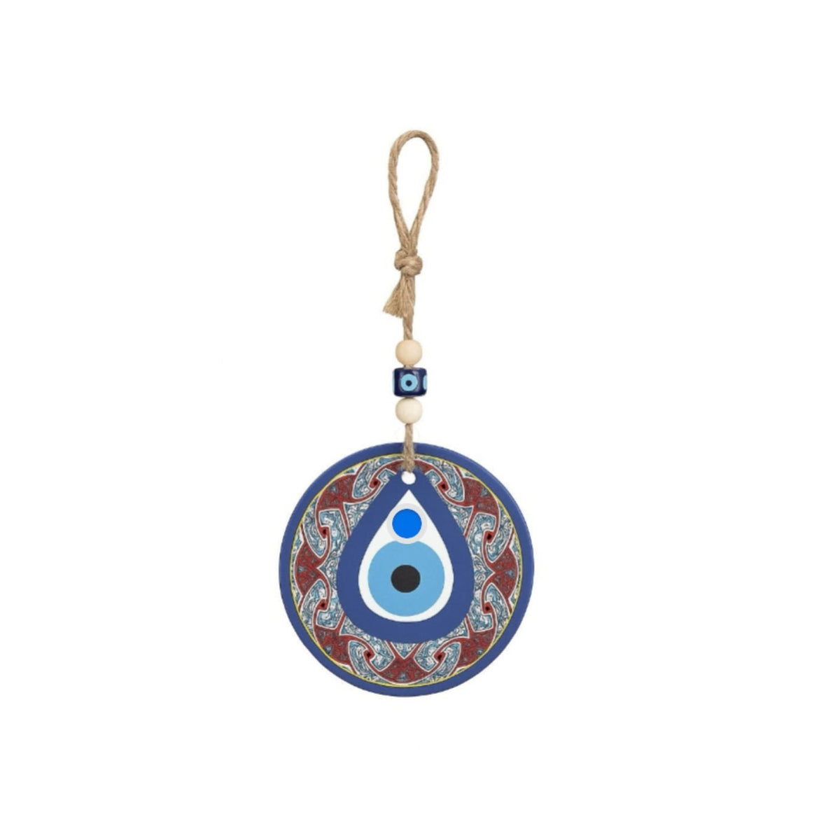 Blue Ceramic Evil Eye With Wall Hanging Decor Ornament | Home & Garden:Home Décor:Other Home Décor | Wiccan Center