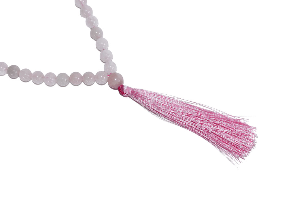 Rose Quartz Gemstone Mala, 108 Prayer Bead Mala.