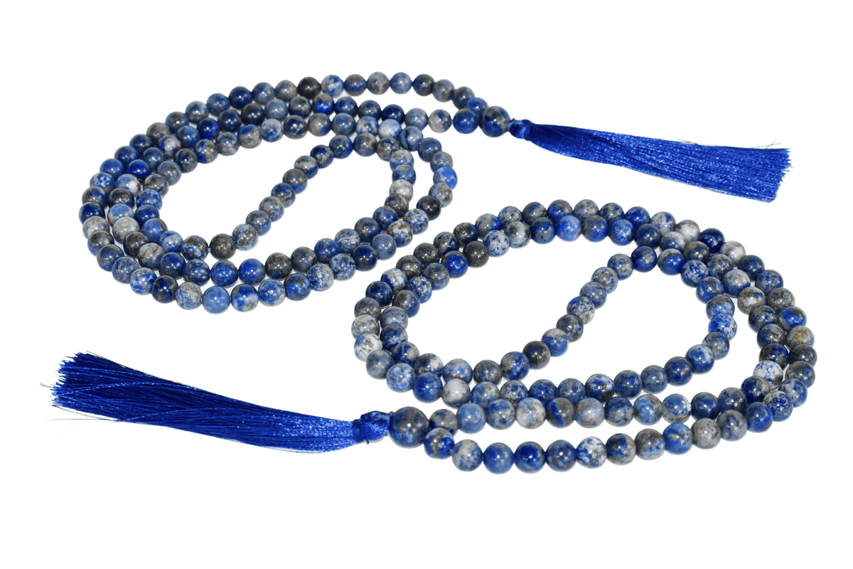 Lapis Lazuli Gemstone Mala, 108 Prayer Bead Mala