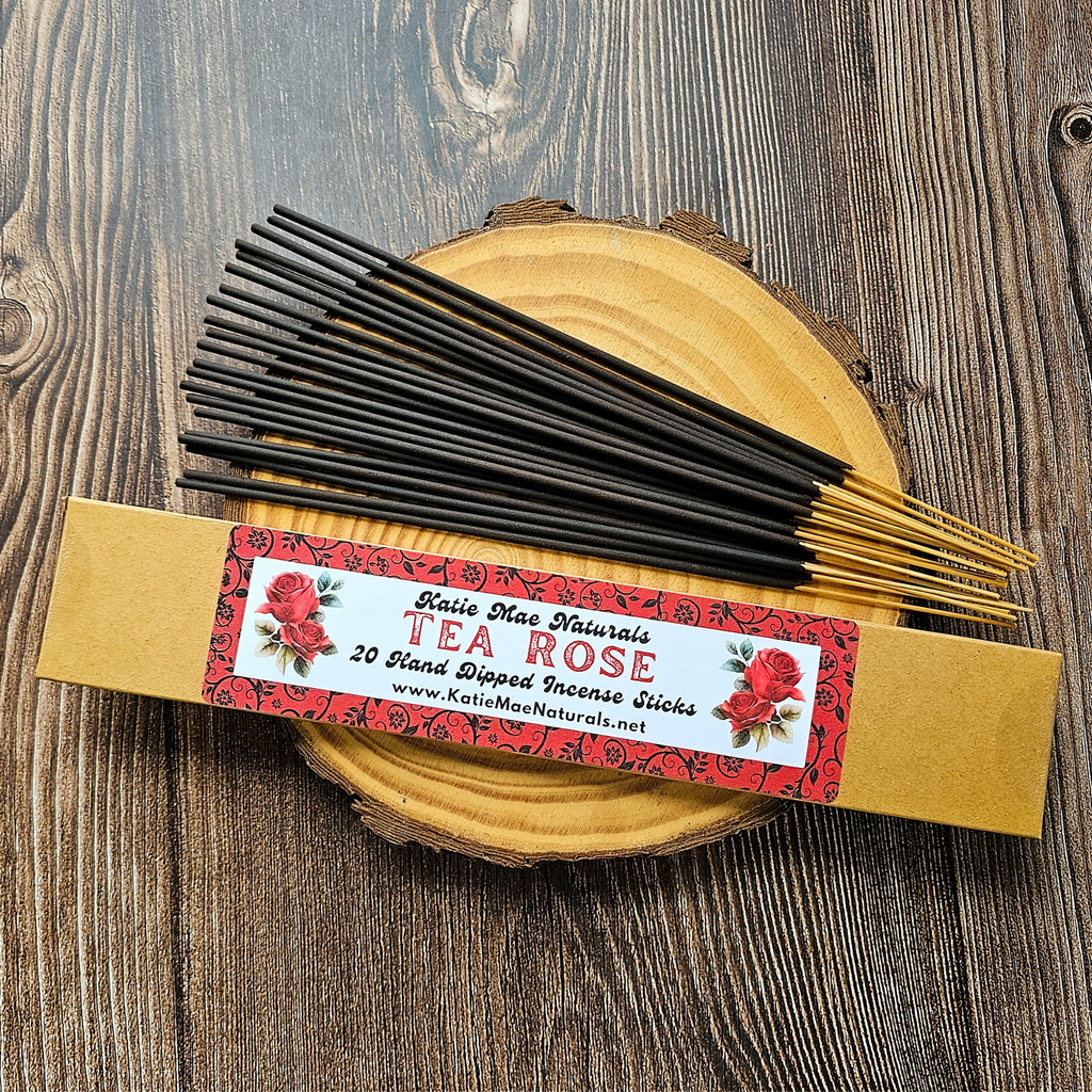 Tea Rose Incense Sticks – Hand Dipped Soft Floral & Romantic Incense