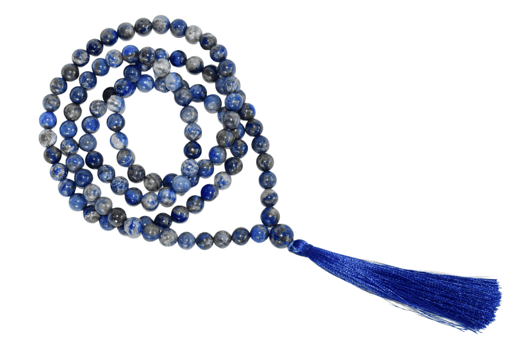 Lapis Lazuli Gemstone Mala, 108 Prayer Bead Mala