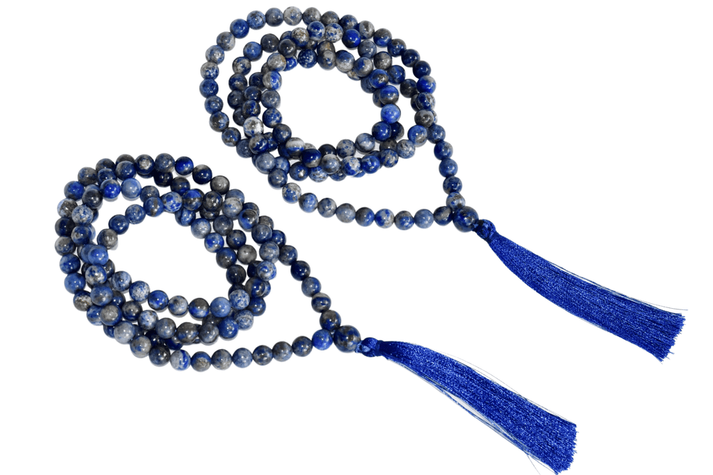 Lapis Lazuli Gemstone Mala, 108 Prayer Bead Mala
