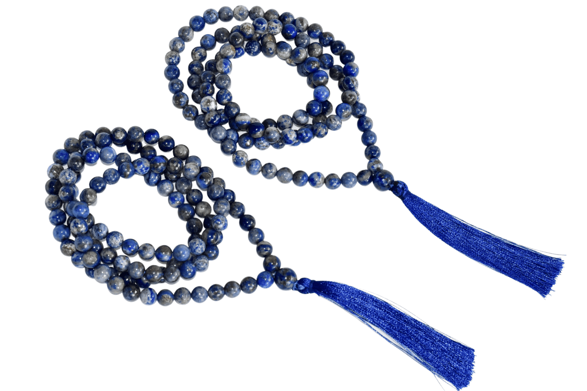 Lapis Lazuli Gemstone Mala, 108 Prayer Bead Mala